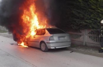 Kiégett egy BMW Szigetszentmiklóson