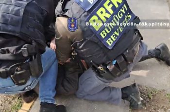 Videon ahogy a rendőrök ellátják a budapaesti ámokfutó baját